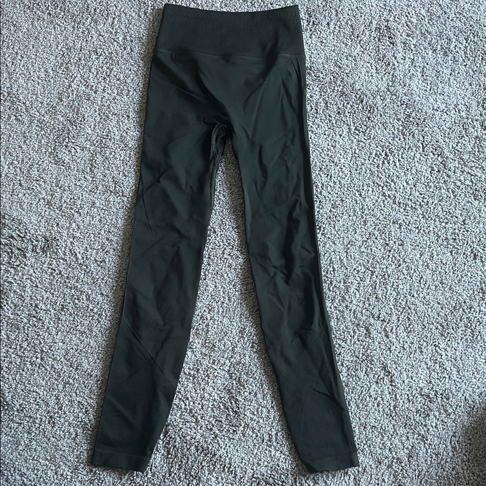 lululemon athletica Dark Olive Green Ribbed-Waist Leggings